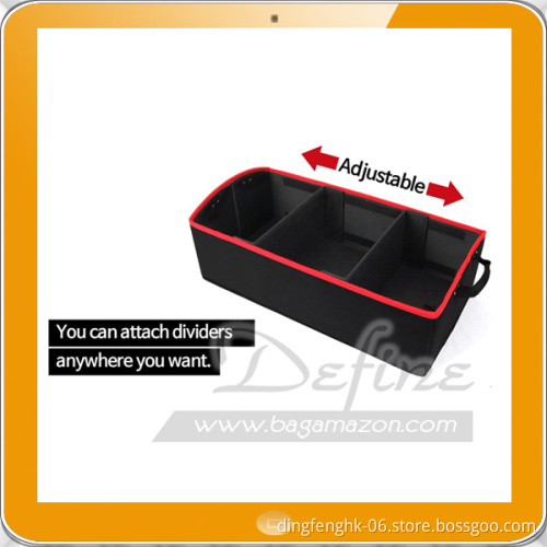 Trunk Cargo Organizer Sturdy and Collapsible with Adjustable dividers